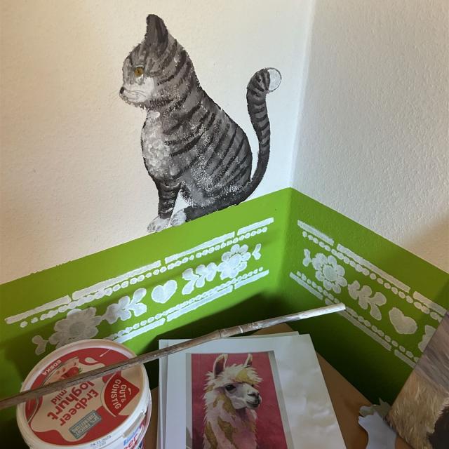 eine gezeichnete Katze - unsere Miss Sophie